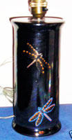 Fake lampbase decorated with dragonflys