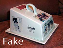 Fake Carlton Ware Harrods cheese dish.