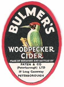 Bulmers Woodpecker Cider label