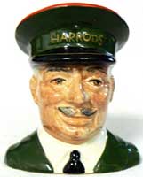Carlton Ware Harrods Commissionaire Toby jug.