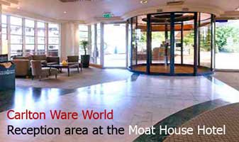 Reception are at the Moat House Hotel