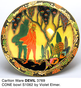 Carlton Ware DEVIL 3769 CONE bowl