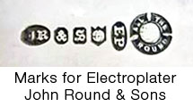 Marks for electroplater John Round & Son, Sheffield