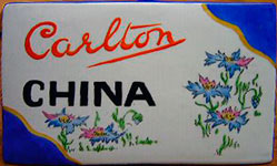 Carlton China advertising plaque