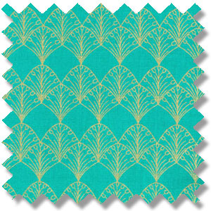Fabric design based on Carlton Ware Egyptian Fan pattern 1