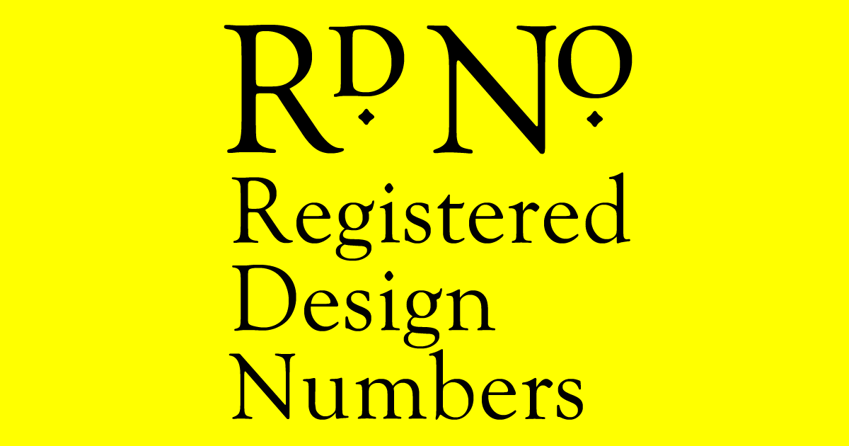 Registered Design Numbers Dates for pottery made from 1890 to 1965.