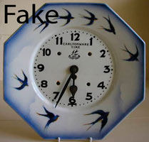Fake Carlton Ware clock.