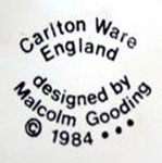 Carlton Ware Malcolm Gooding backstamp