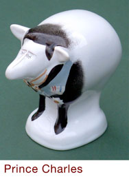 Prince Chales, Carlton Ware sheep by Malcolm Gooding