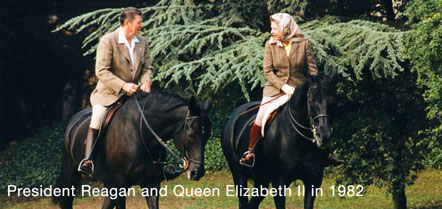 President Reagan and Queen Elizabeth.