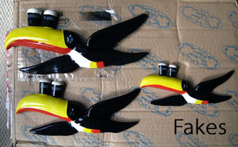 Carlton Ware Fake flying toucans