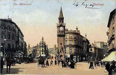 Postcard of Prince Albert Memorial Clock Tower, Hastings