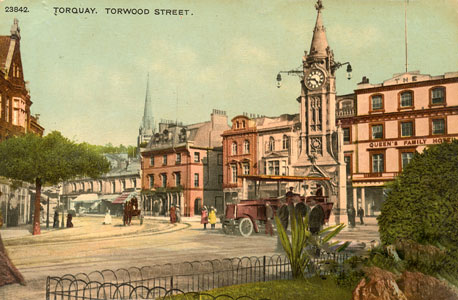 Postcard of Mallock Clock Tower, Torquay