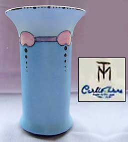 TM monogrammed vase