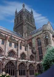 Worcester Cathedral from the garden
