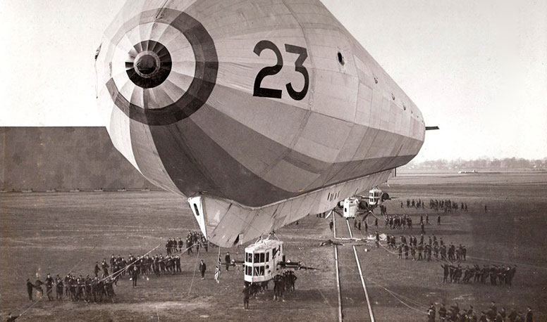 His Majesty's Airship 23 at Pulham St Mary, Norfolk in 1917.