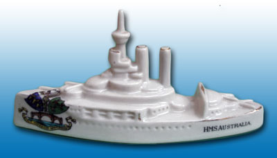 Carlton China model of a battlecruiser.