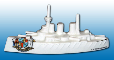 Carlton China model of a battlecruiser.