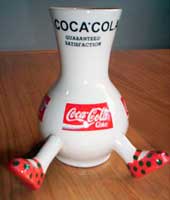 Fake Carlton Ware Coco-Cola legs vase