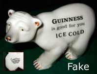 Fake Garlton Ware Guinness polar bear