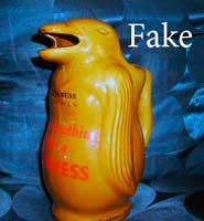 Fake Guinness, Fake Carlton Ware penguin water jug