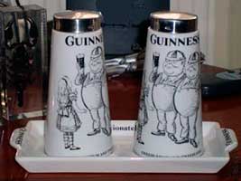 Fake Carlton Ware Guinness Tweedledee & Tweedledum salt & pepper