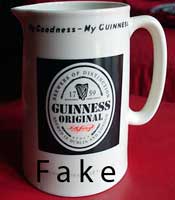Fake Carlton Ware Guinness water jug