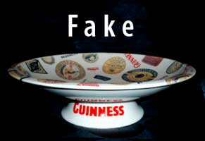 Fake Garlton Ware Guinness comport