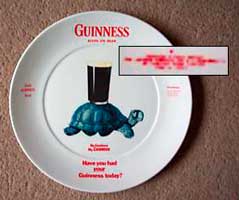 Fake Carlton Ware Guinness plate with tortoise