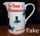 Fake Carlton Ware Guinness jug.