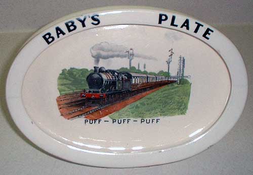 Carlton Ware Baby's Plate - PUFF-PUFF-PUFF