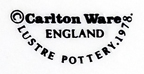 Carlton Ware Lustre Pottery litho backstamp
