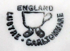 Lustre Carlton Ware rubber stamp