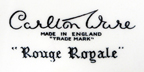 Script backstamp with Rouge Royale