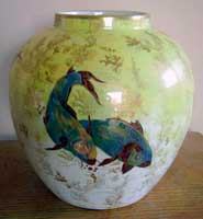 Carp ginger jar