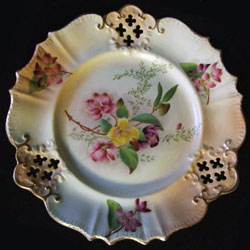 Carlton Ware Blushware Camellia reticulated plate