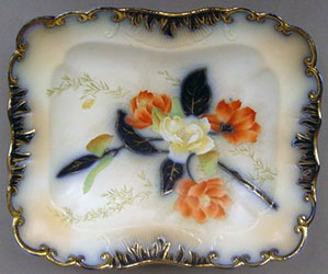 Carlton Ware Blushware Camellia luncheon tray