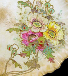 Carlton Ware Blushware Old Anemone detail