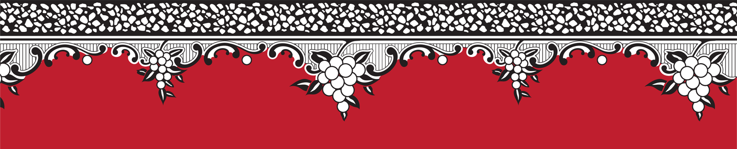 MAGPIE FULL BORDER on a POST OFFICE RED ground.