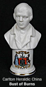 Carlton Ware Heraldic China Bust of Burns