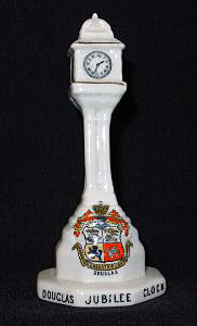 Carlton Heraldic China model of Jubliee Clock, Douglas