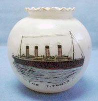 Carlton Ware Titanic china vase front