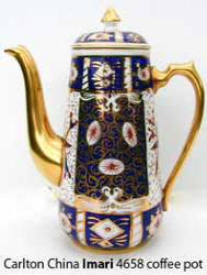 Carlton China Imari 4658 coffee pot.