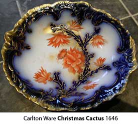 Carlton Ware <strong>Christmas Cactus</strong>, pattern number 1646, luncheon tray.