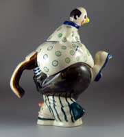 Lustre Pottery Tumbling Clowns teapot