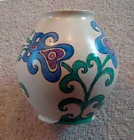 Vase decorated by Elizabeth Mary Watt