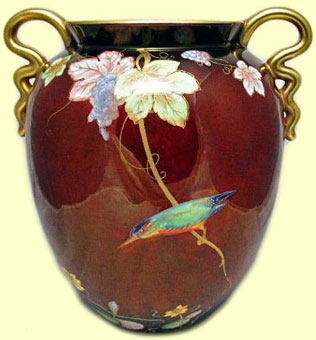 Carlton Ware Kingfisher &Vine vase