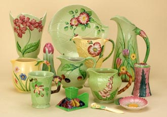 A selection of Carlton Ware's Fruit and Floral Embossed ranges 