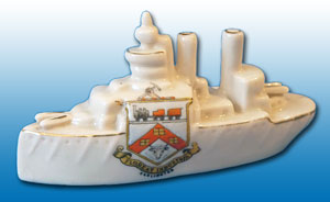 Carlton China model of a battleship.