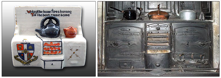Modified Carlton 
				China model of a kitchen range
